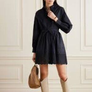 Ulla Johnson Gemma broderie anglaise cotton-poplin shirt dress Sz 6